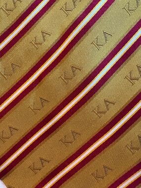 Campus Classics Kappa Alpha Order (KA) Striped 100% Silk Fraternity Tie